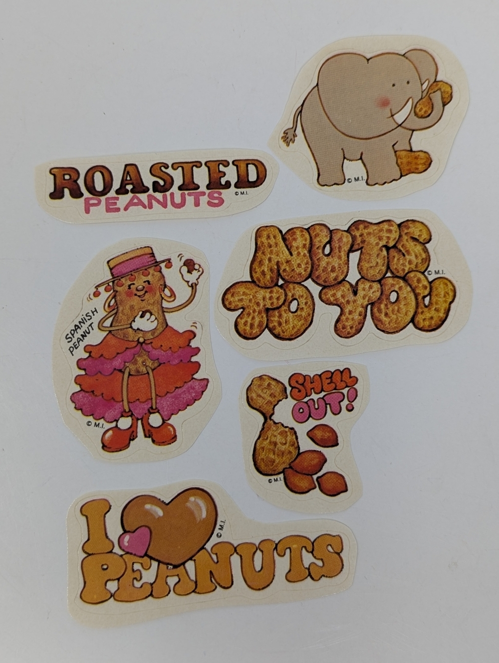 Celebrity Mark 1 Stickers Peanuts Vintage 1980s Elephant